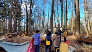 ［レポート］野外生活の基本とシェルター、ロープワーク：はじめてのブッシュクラフトサバイバル教室 第一回 2024年2月18日